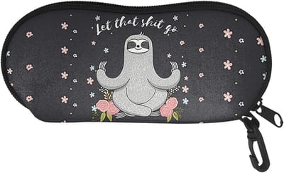 Brillenhoesje - Zachte Pouch - Veilig Opbergen - Met Handige Clip - 18.5 cm Lengte - Bloemenprint Roze