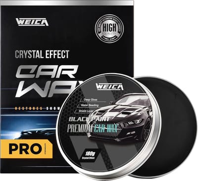 Zwarte Auto Wax voor Zwarte Auto's - Krassen Verwijderaar en Keramische Coating 180g met Gratis Wax Spons en Handdoek