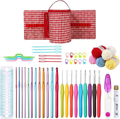 Haaknaalden Set met Opbergtas en Organizer voor Diverse Haaknaalden - DIY Brei- en Haakaccessoires voor Beginners en Gevorderden