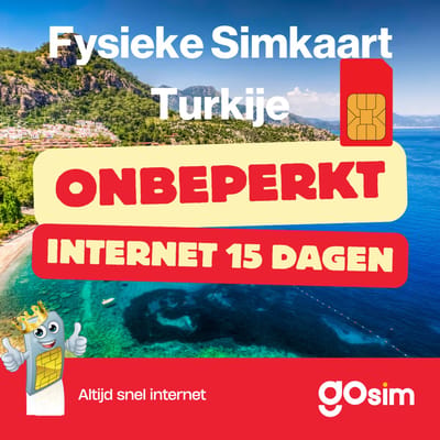 Fysieke Simkaart Turkije – Onbeperkt Internet 15 Dagen – 4G via Turk Telekom – Voor Telefoon, MiFi, iPad – Start bij Aankomst