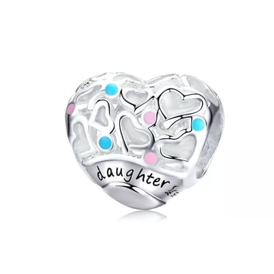 Bedel Dochter Hart - Daughter - Voor je bedelarmband - Zilver - RomyStones