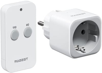 Programmeersbare Afstandsbediening Stopcontact, Draadloos tot 30.5 m, Ideaal voor Kerstdecoratie, Huishoudelijke Apparaten en Verlichting, 2300 W, Wit