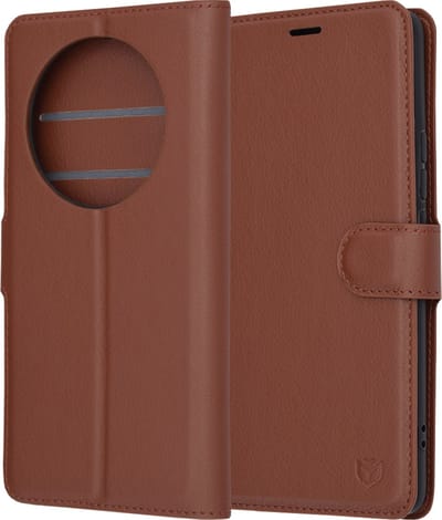 Hoesje geschikt voor Realme 12 Pro/12 Pro Plus - Techsuit Leather Folio Book Wallet Case - Bruin
