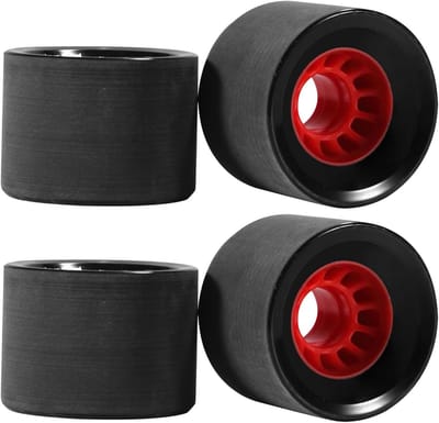 Skateboard Wielen - Longboard Wielen - Soepel Rijden - Met LED Verlichting - 7 x 5 cm - Zwart