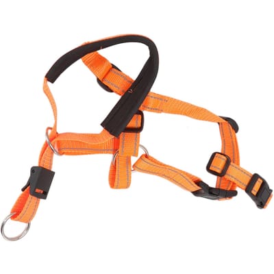 Ademende Hondenkopband Hondenkoptuig Hondensnuit met Verstelbare Riem voor Buiten L size orange orange