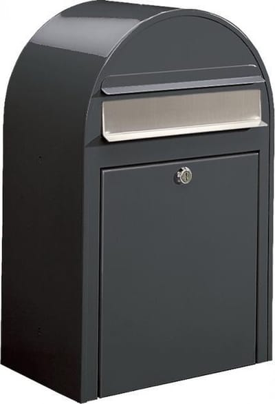 BOBI Brievenbus Classic - RAL 7016 - Donkergrijs en RVS Klep