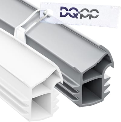 DQ-PP Stalen frameafdichting Wit 1 Meter TPE Gummi KU-11 Dichtungshöhe 18,8mm Afdichting breedte 16,6mm Deurafdichting Deurrubber voor stalen frame Buitendeuren Appartementdeur