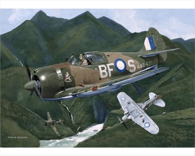 Thijs Postma - TP Aviation Art - Poster - CA-13 Boomerang Op Patrouille - 40x50cm