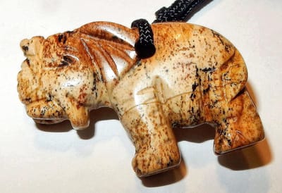 Jaspis landschap Olifant Hanger