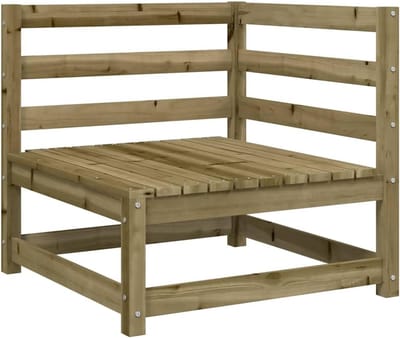 Tuinhoekbank - Buitenbank Lounge - Ontspannen in de tuin - Vacuüm drukgeïmpregneerd - 70x70x67 cm - Houtkleur