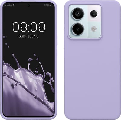 kwmobile telefoonhoesje geschikt voor Xiaomi Redmi Note 13 Pro 5G / Poco X6 5G - Hoesje met siliconen coating - Smartphone case in lavendel