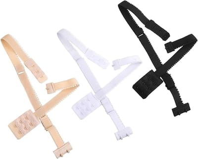 3 Stuks Verstelbare Low-Back Bra Converter voor Dames - Ideaal voor Backless Jurken, Feestjes en Speciale Gelegenheden (Zwart, Wit, Beige)
