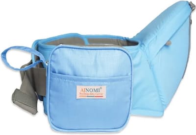 Heupdrager voor Baby met Extra Opbergruimte – Blauw – Heupsteun voor Baby en Peuter – Draagtas tegen Rugklachten – Kind Hip Seat Carrier – Ergonomisch – Veilig – Comfortabel – Ondersteuning voor Ouders – Praktisch – Dagelijks Gebruik