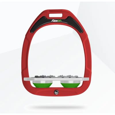 Ultra Grip Platte Stijgbeugels Rood/Grijs/Groen Flex-On Green Composite