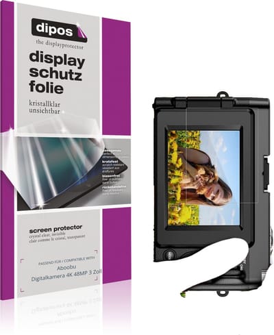 dipos – 4x Beschermfolie geschikt voor Aboobu Digitalkamera 4K 48MP 3 Zoll | Krasbestendige & heldere Screenprotector Ultra-Thin