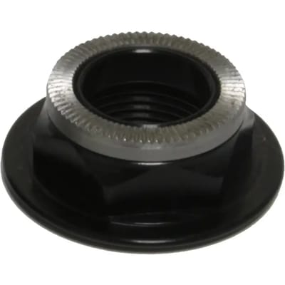 Rechthoekige fietsas eindkap Onyx Knurled