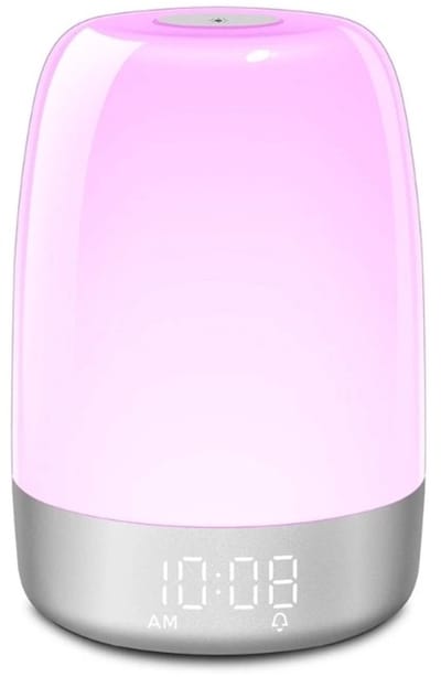 WiseGoods Premium Ochtendlicht Wekker - Digitale Lichtwekker Met Lamp & Natuurgeluiden - Snooze Functie - Lampje Slaapkamer - Wit