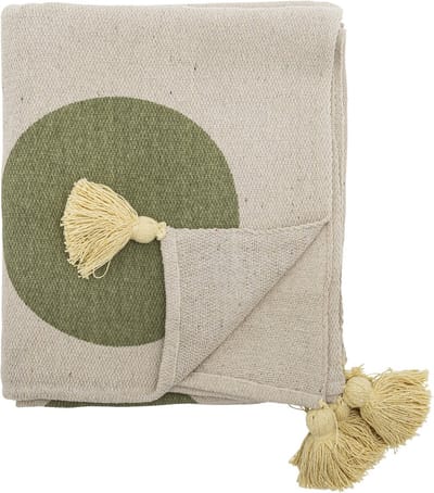 Bloomingville - Plaid Clennie naturel 160x130cm - gerecycled katoen