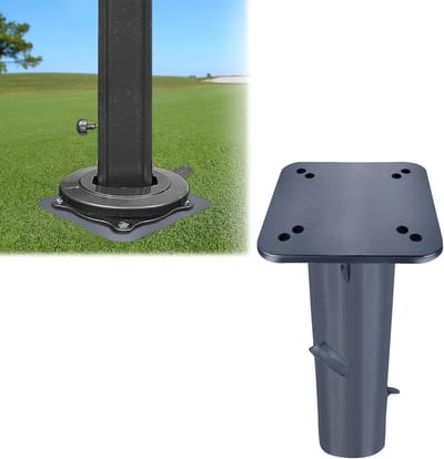 Grondbuis Parasol - Universeel - Metaal - Parasolvoet - Voor Hangparasols - Krukparasols - Grondanker - Om In Te Betoneren - Donkergrijs - NAIZY