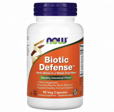 NOW Foods Biotic Defense 90 Capsules – Darmflora & Weerstand – 13 Bacteriestammen – Vegan