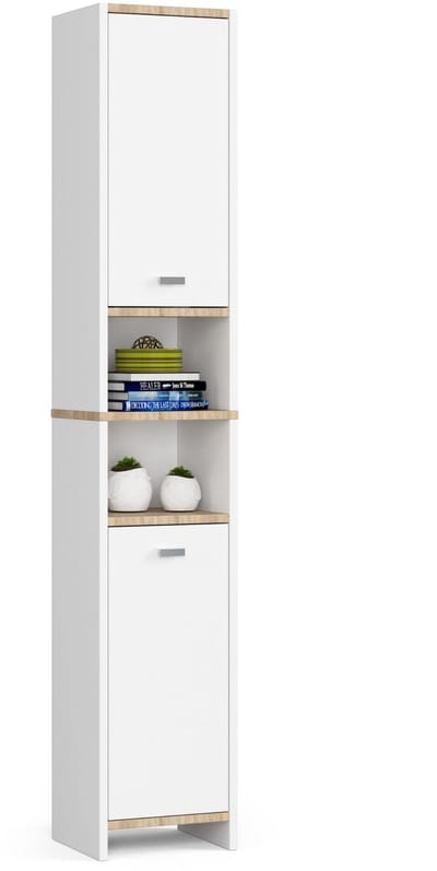 Badkamerkast BETI mit 2 Deuren / AKORD Furniture Factory / Wit / 32x180x28 cm