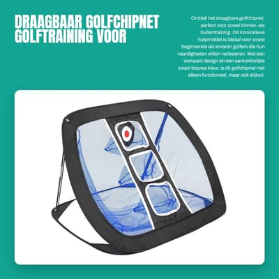 Dailygoods- Golfchipnet Draagbaar - Golfmat - Golfset - Indoor/Outdoor Training - Antislip - Lichtgewicht - Golfnet