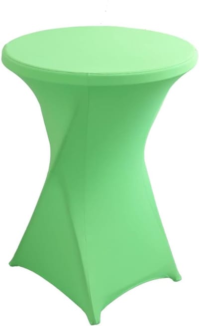 Statafelhoezen Spandex - Cocktailtafelhoezen - Feestelijke Decoratie - 4-weg Stretch - Ø 80-85 cm - Appelgroen