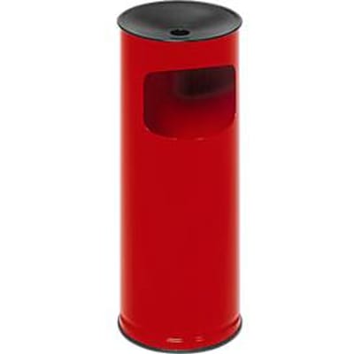 Combi-asbak, H 610 mm, rood