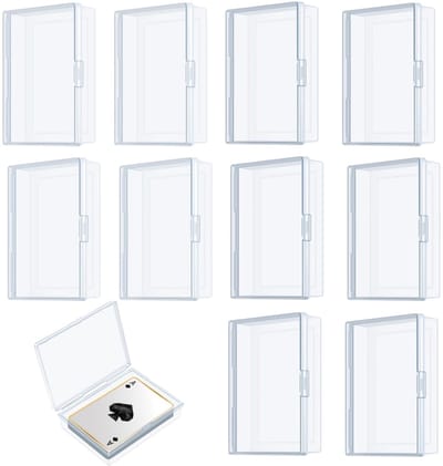 Dailygoods- Speelkaartenbox 10 Stuks - Opbergdoos Transparante Kunststof - Kleine Kaartenboxen met Deksel - Organisatie-instrument - Geschikt voor Verzamelkaarten