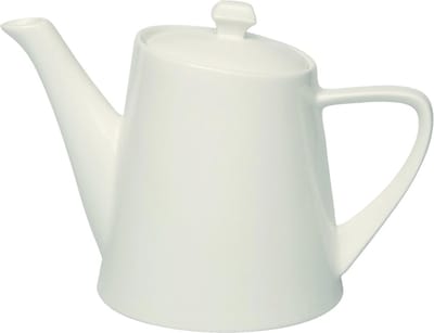 Stijlvolle Theepot 540 ml - Wit Porselein met Golfdesign