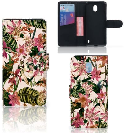 Nokia 1 Plus Hoesje Flowers