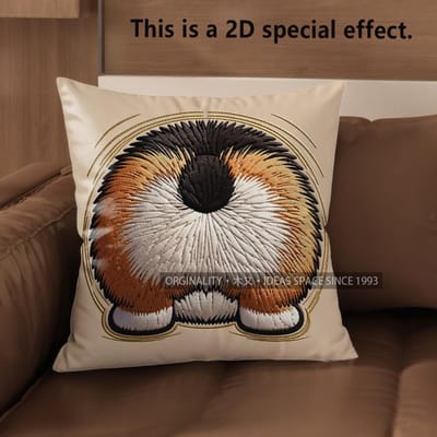 Housses de Coussin Corgi Gallois Pembroke Mignon 2D Motifs Housse de Coussin Convient Pour Canapé Chambre Voiture 50x50cm