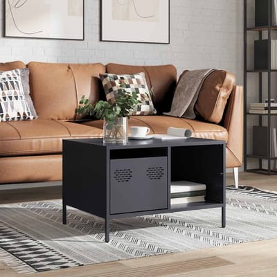 vidaXL - Salontafel - 68,5x50x43,5 - cm - koudgewalst - staal - antracietkleurig
