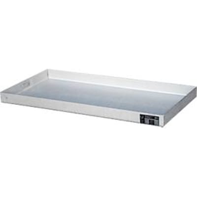 Bauer bakje KGW 2 V4A, zonder geperforeerd metalen rooster, L 940 x B 470 x H 60 mm, 25 L, 150 kg, roestvrij staal 1.4571, zilver