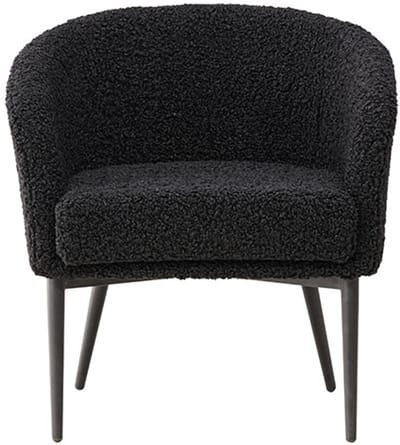 Fluffy fauteuil zwart.