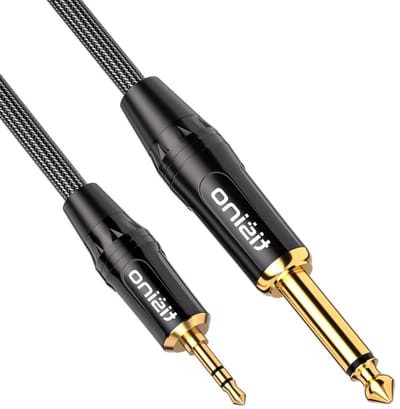 6.3mm Jack TS Mono naar 3.5mm TRS Mini Stereo Jack Interconnect Kabel, 3m - Audiokabel, Stereo Verbindkabel, Geluidsverbinding