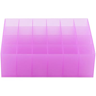 24 Vakken Lippenstifthouder Displaystandaard Cosmetica Organizer Make-up Opbergdoos (Paars) pink