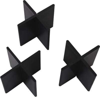 Decoratief Beeld - Voegkruis Herbruikbaar - Aluminium - Gardenlux - Zwart - 55 X 50 Cm - 3MM