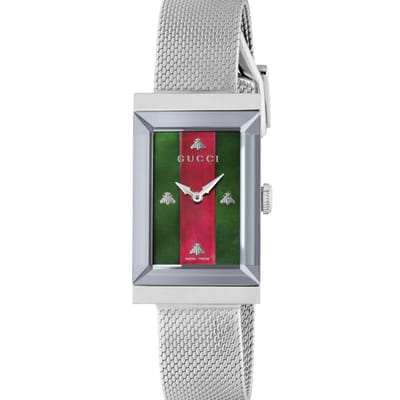 Gucci G-frame dameshorloge YA147401 - Elegant zilver horloge