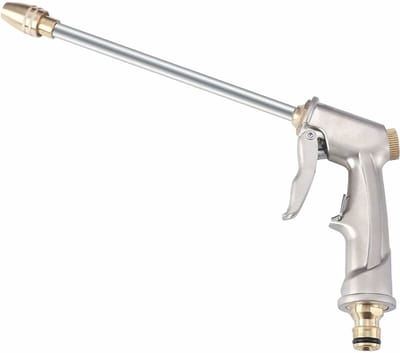 SnelShoppen - Garden Hand Sprinkler - Metalen Tuinslang Spray Gun - Hoge Druk Waterpistool met 4 Instelbare Patronen - Ideaal voor Tuinwerk, Auto Wass