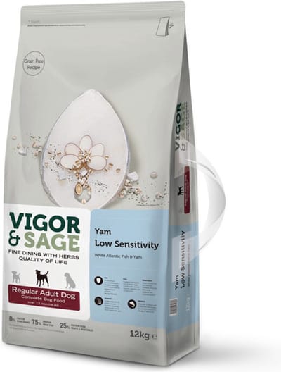 Vigor & Sage Hond Adult Regular Low Sensitivity Yam 12 kg