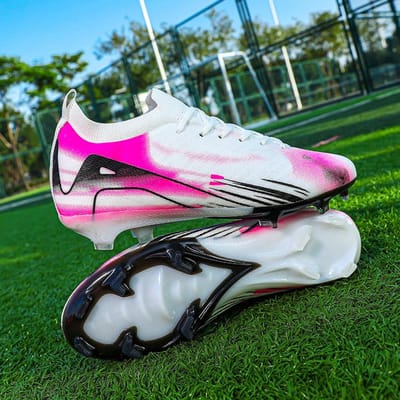 Professionele Mannen Buiten FG Bodem Voetbalschoenen Volwassene Duurzaam Comfortabel Trainingsschoenen Tieners Vetersluiting Voetbalschoenen 35 gray
