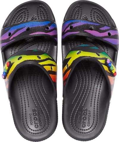 Crocs Classic Seasonal Print Sandalen Zwart/Multi Maat 45/46 US M11