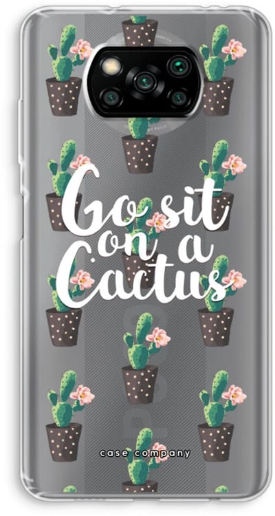 Case Company® - Hoesje geschikt voor Poco X3 Pro hoesje - Cactus quote - Soft Cover Telefoonhoesje - Bescherming aan alle Kanten en Schermrand