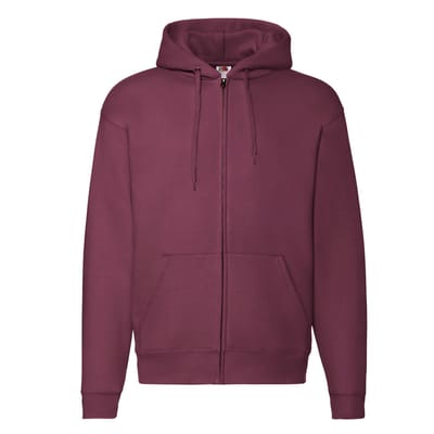 Fruit of the Loom Heren Premium Full Zip Hoodie (Bourgondië)