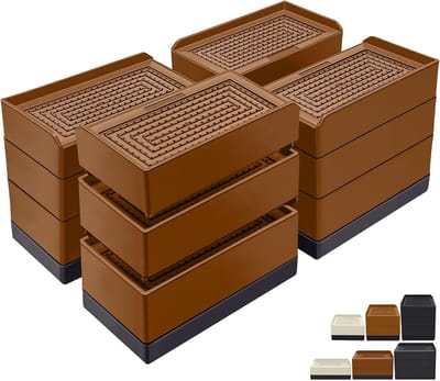 Meubelverhogers 1,5 cm - Zware Meubellift voor Bed, Bank en Tafel - 4 Stuks Bruin
