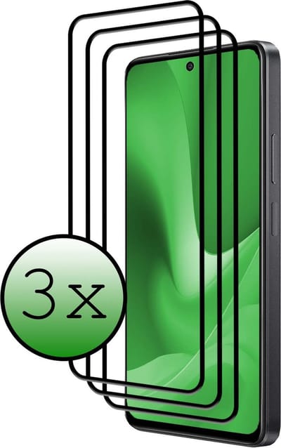Screenprotector - 3 Stuks Geschikt voor OPPO A79 - Full Cover - Beschermglas - Gehard Glas - Tempered Glass - Screen Protector