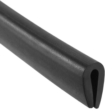Dailygoods- Afdichting U-vorm - 6 m lengte - Rubber - Weerbestendig - Stofdicht - Schokabsorberend - Voor luiken en kluisjes - Rubberen Strip