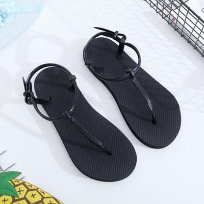 Slippers Schoenen voor Dames Sandalen Zomer Pantoffels Platte Sandalen Luxe Dames Platte Slippers Romeinse Schoenen Sandalen Slides 39 black