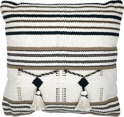 Lavandoux - Sierkussen - Kussen met Kwastjes - Beige - 45 x 45 cm